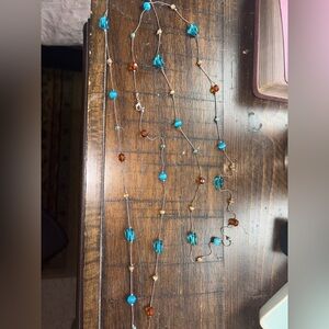 Extra Long Beaded Wrap Necklace / Convertible Layered Necklace or Bracelet